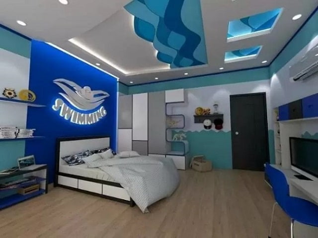 trần thạch cao phòng ngủ trẻ em