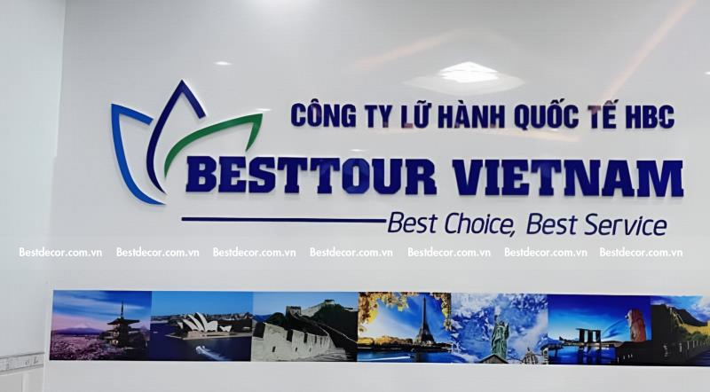 Bảng hiệu dịch vụ du lịch chữ nổi Besttour Vietnam