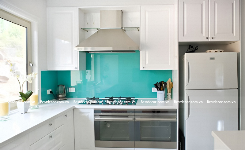 Kính sơn màu Glasskote dành cho không gian bếp phổ biến